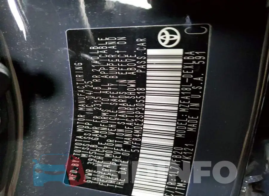 5YFB4MDE2SP305518 Photo# 12