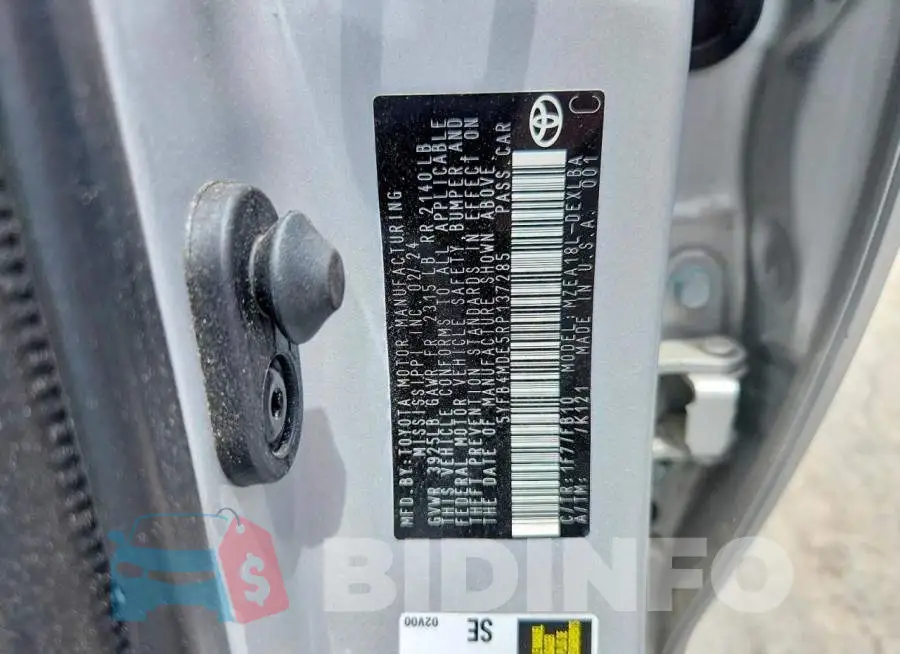 5YFB4MDE5RP137285 Photo# 12