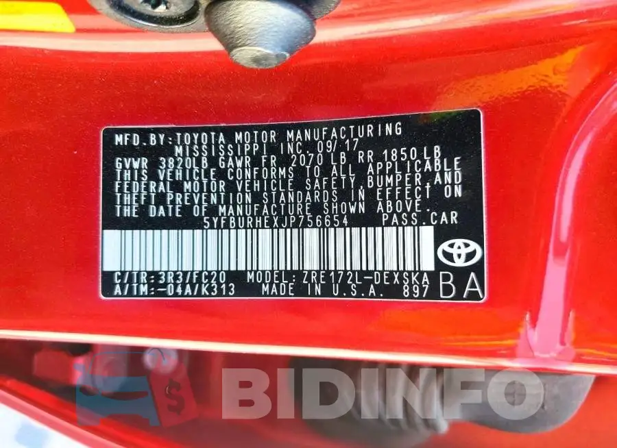 5YFBURHEXJP756654 Photo# 13