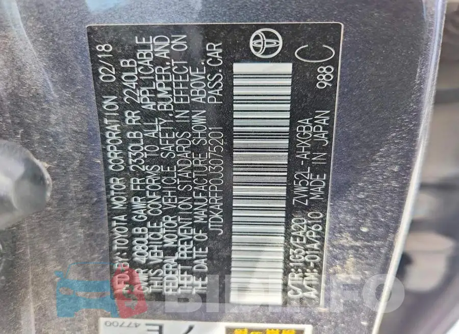 JTDKARFP0J3075201 Photo# 12