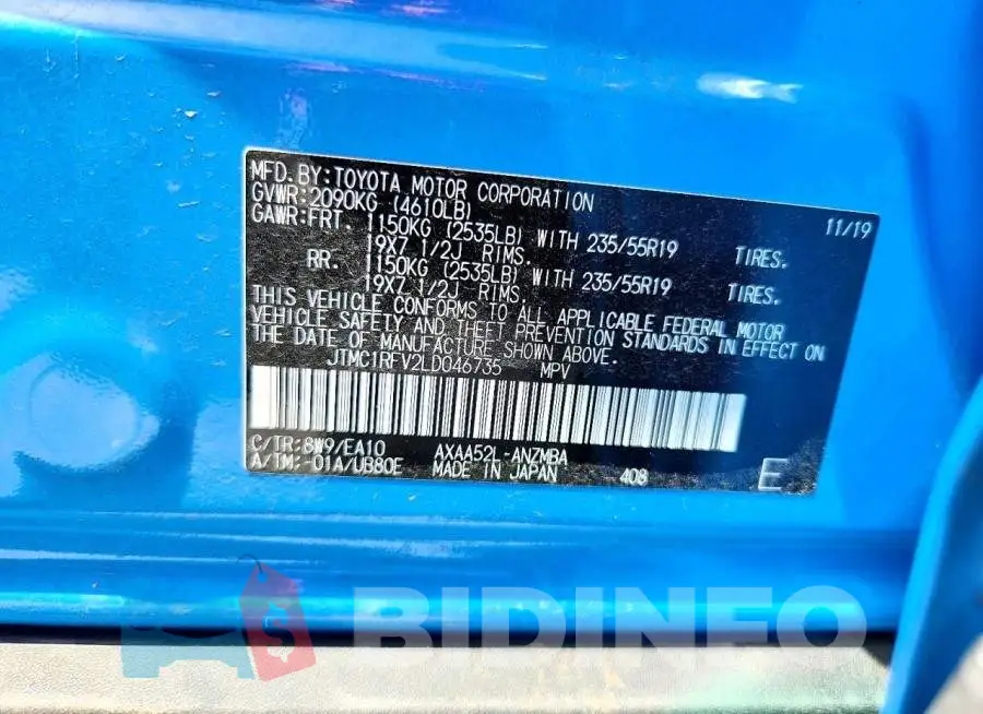 JTMC1RFV2LD046735 Photo# 13