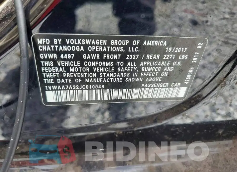 1VWAA7A32JC010948 Photo# 12