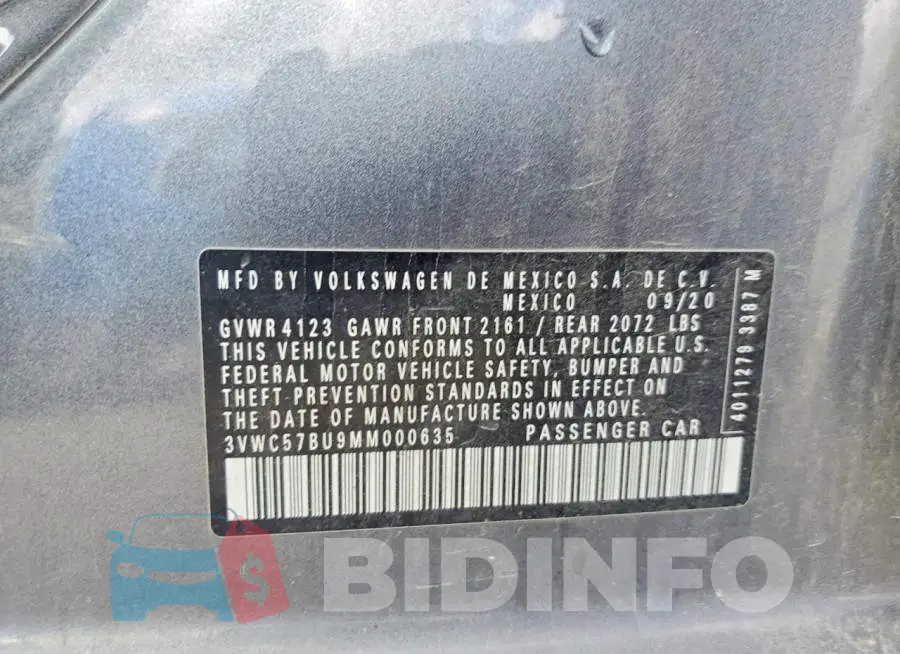 3VWC57BU9MM000635 Photo# 13