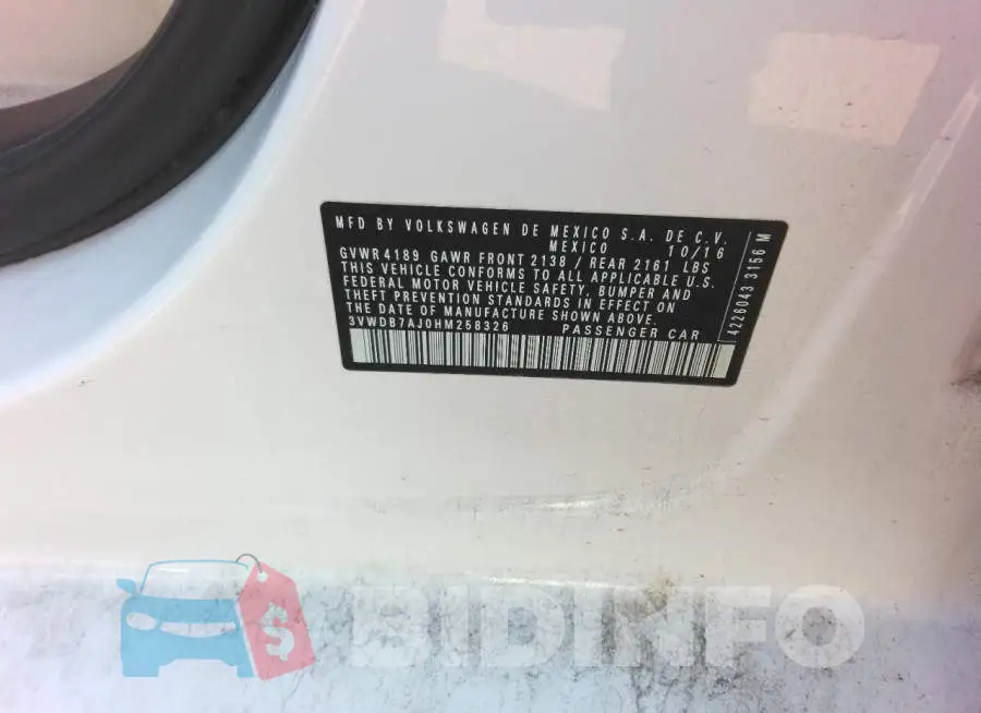 3VWDB7AJ0HM258326 Photo# 12