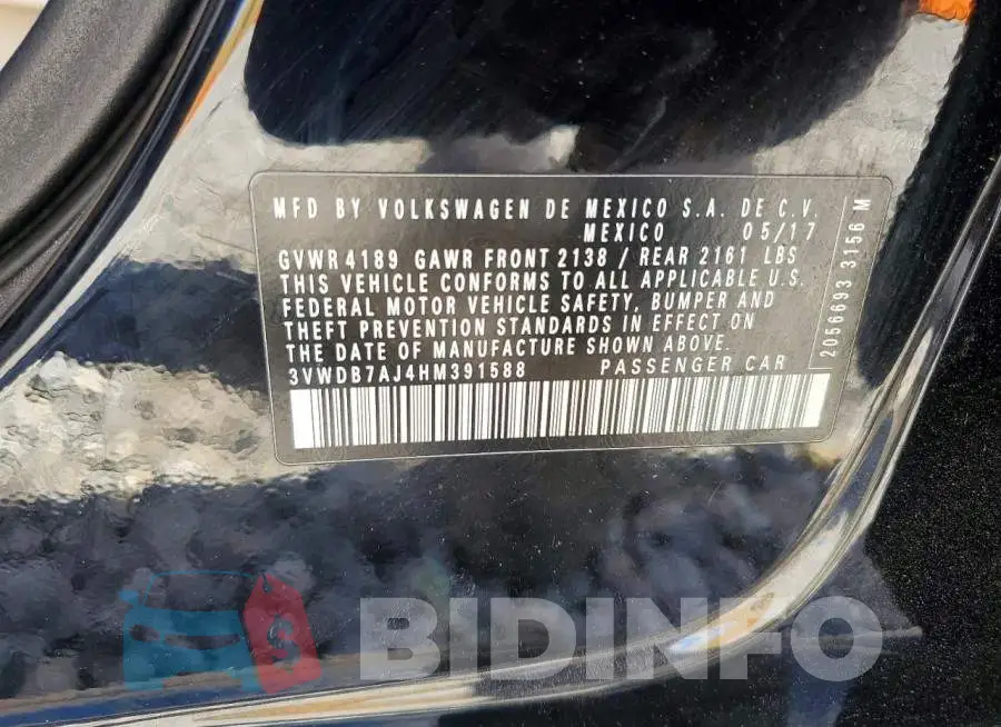 3VWDB7AJ4HM391588 Photo# 12