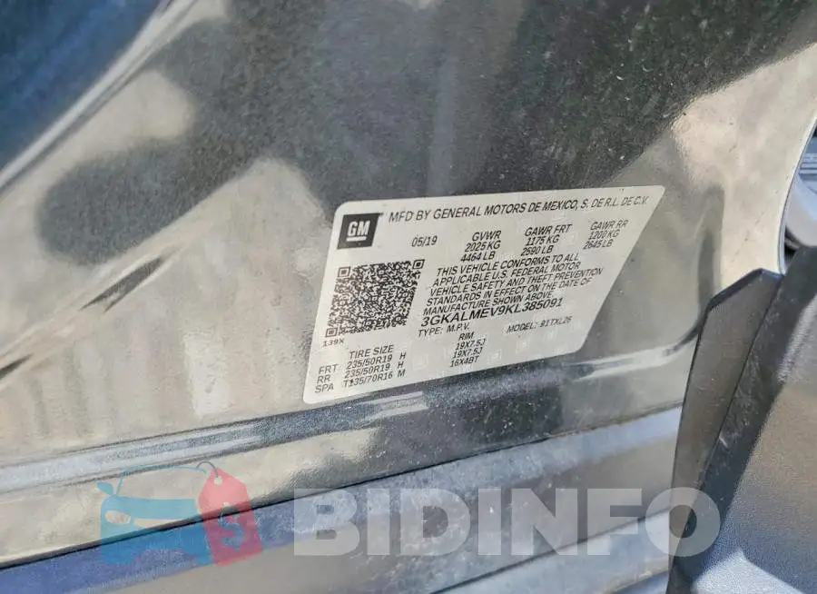 3GKALMEV9KL385091 Photo# 13