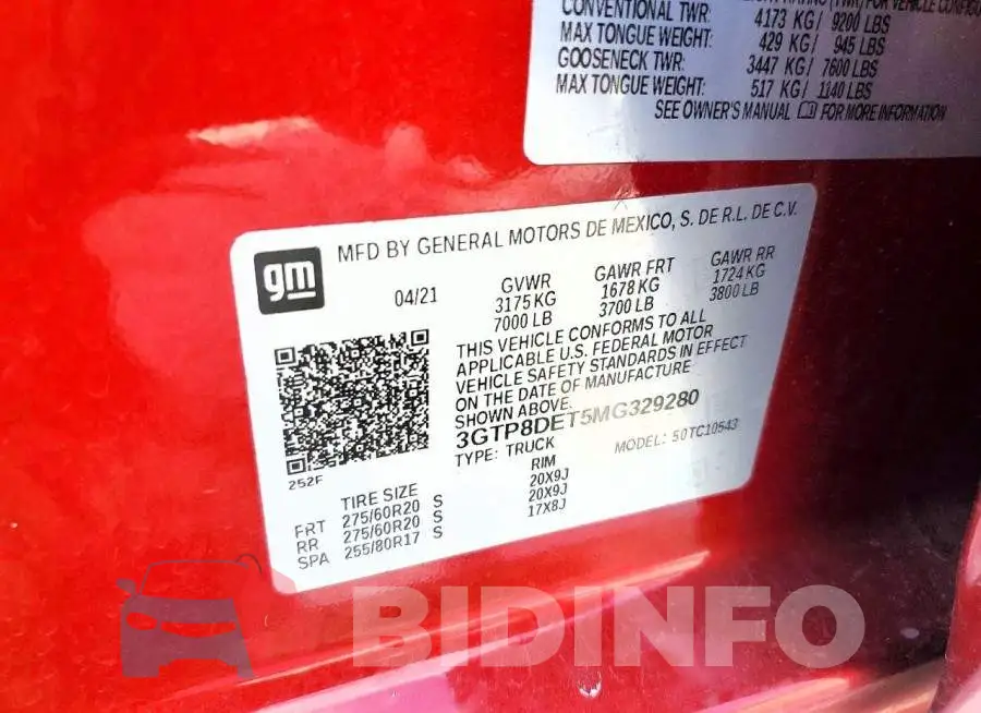 3GTP8DET5MG329280 Photo# 12