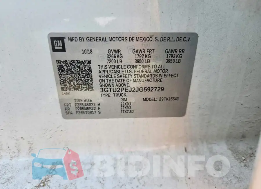 3GTU2PEJ2JG592729 Photo# 12