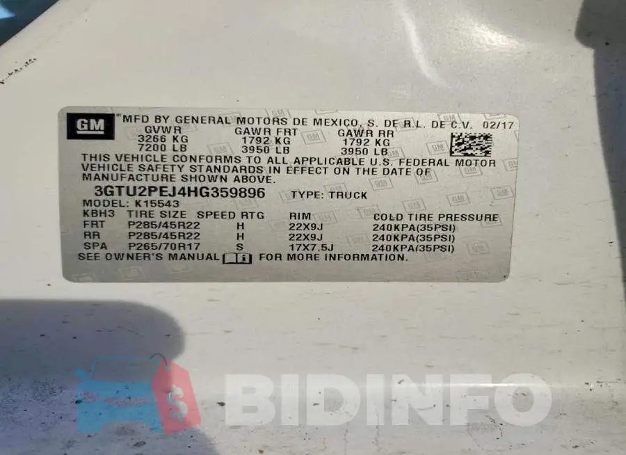 3GTU2PEJ4HG359896 Photo# 12