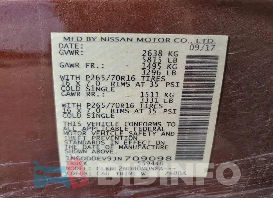 1N6DD0EV9JN709098 Photo# 12
