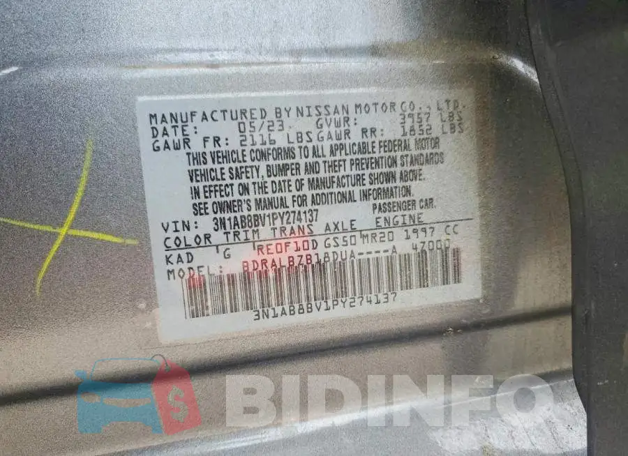 3N1AB8BV1PY274137 Photo# 12