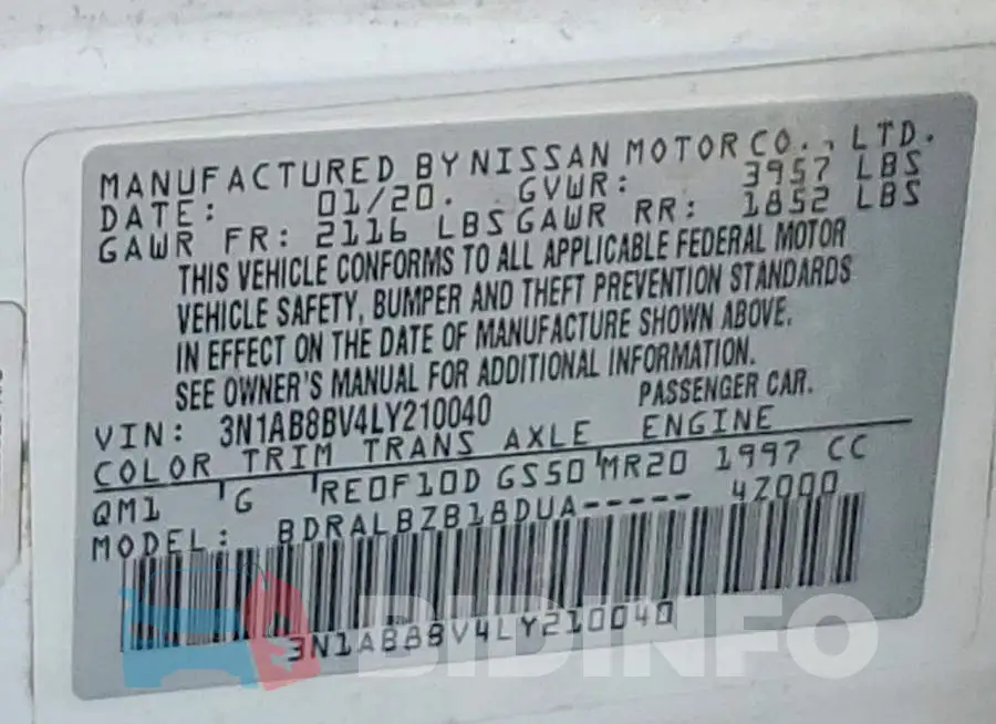 3N1AB8BV4LY210040 Photo# 13