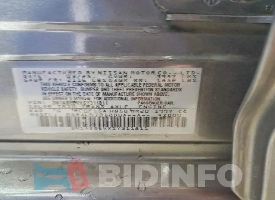 3N1AB8BVXSY311811 Photo# 12