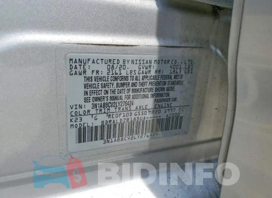 3N1AB8CV2LY276424 Photo# 12