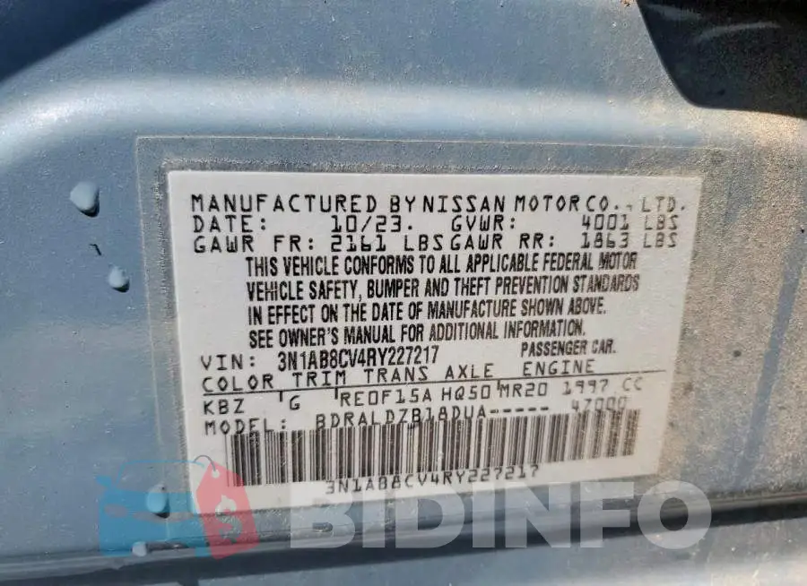 3N1AB8CV4RY227217 Photo# 13