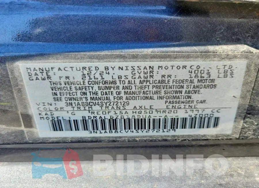3N1AB8CV4SY272129 Photo# 12