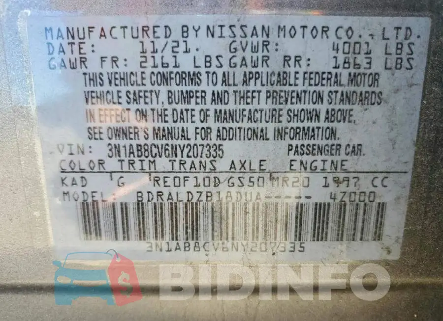 3N1AB8CV6NY207335 Photo# 12