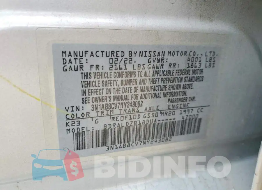 3N1AB8CV7NY243082 Photo# 13