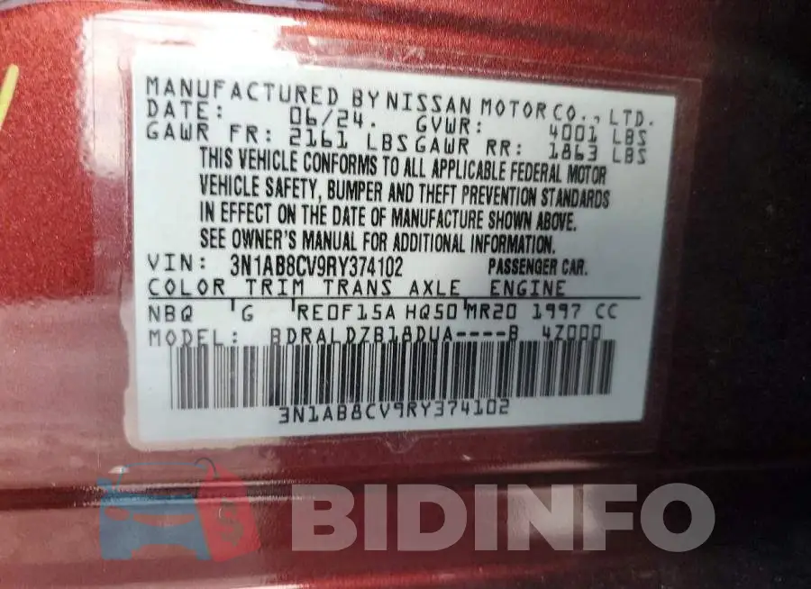 3N1AB8CV9RY374102 Photo# 12