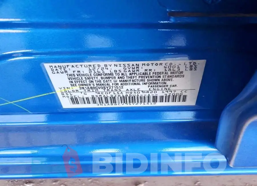 3N1AB8CV9SY271512 Photo# 13