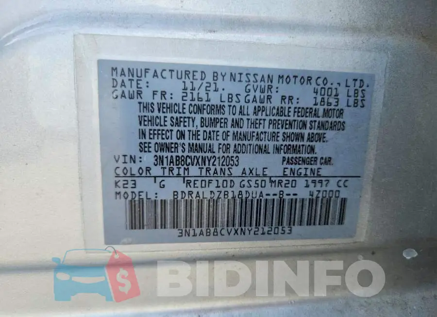 3N1AB8CVXNY212053 Photo# 12