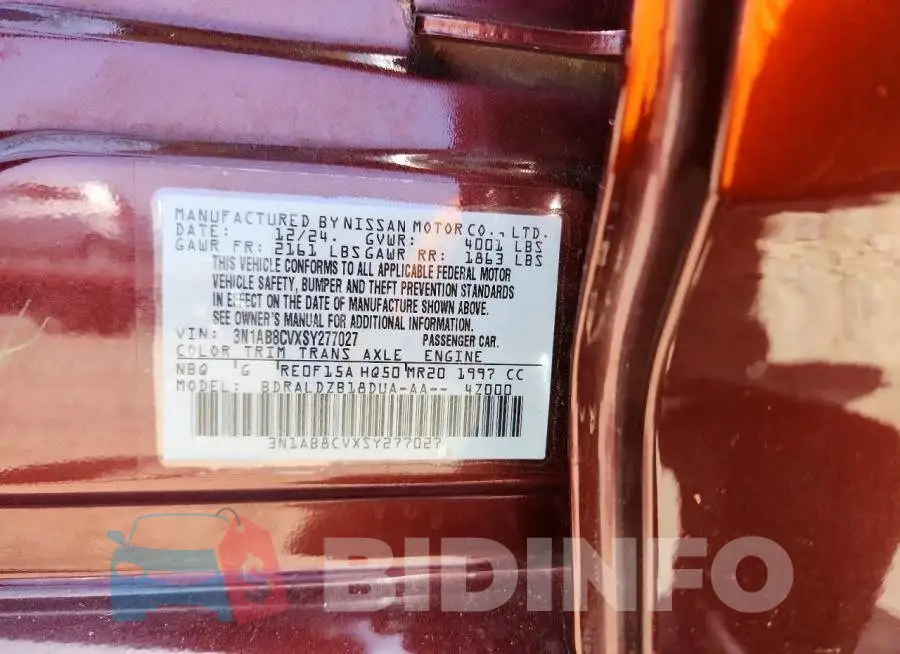 3N1AB8CVXSY277027 Photo# 12