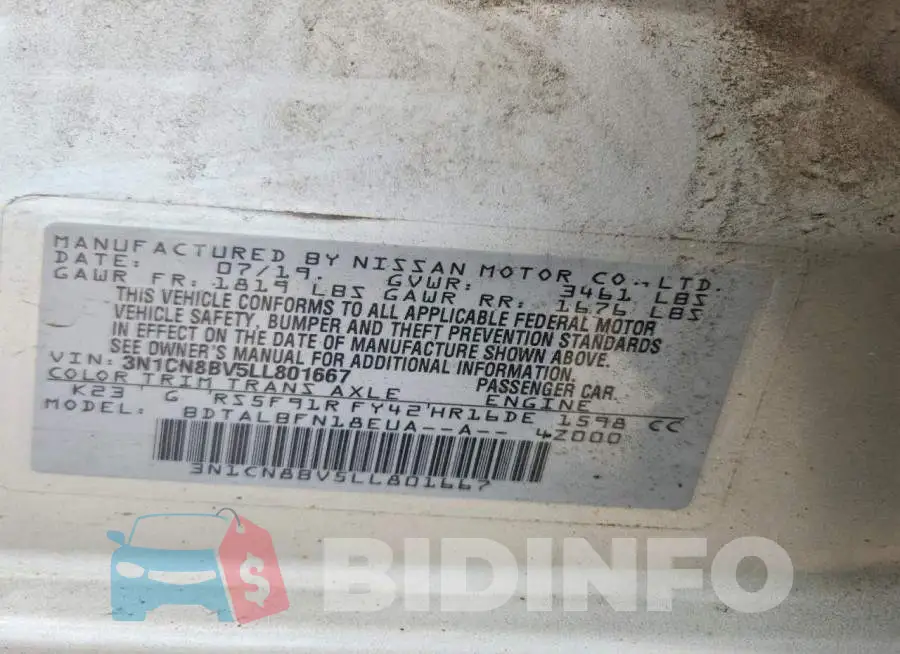 3N1CN8BV5LL801667 Photo# 12