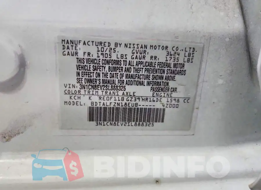 3N1CN8EV2SL888325 Photo# 12