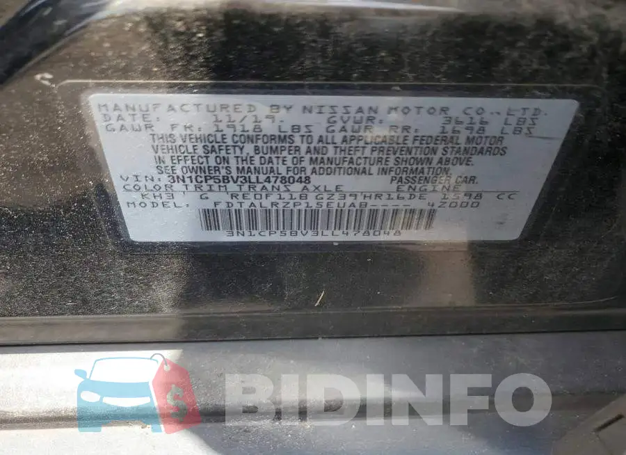 3N1CP5BV3LL478048 Photo# 13