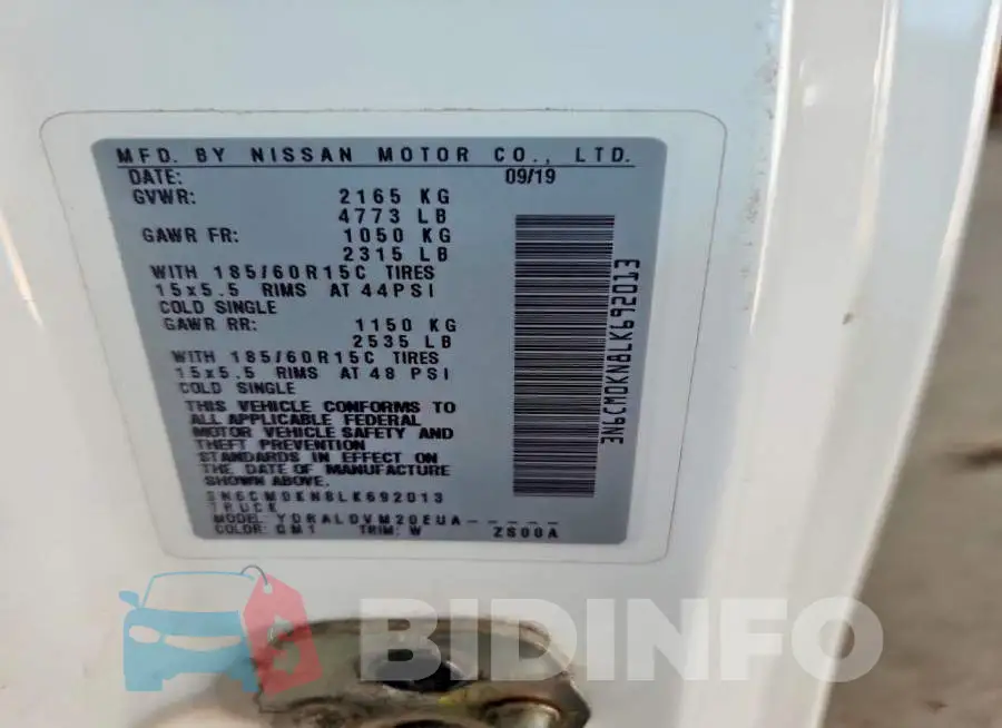 3N6CM0KN8LK692013 Photo# 13