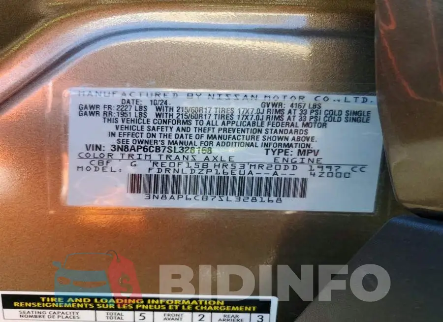 3N8AP6CB7SL328168 Photo# 12