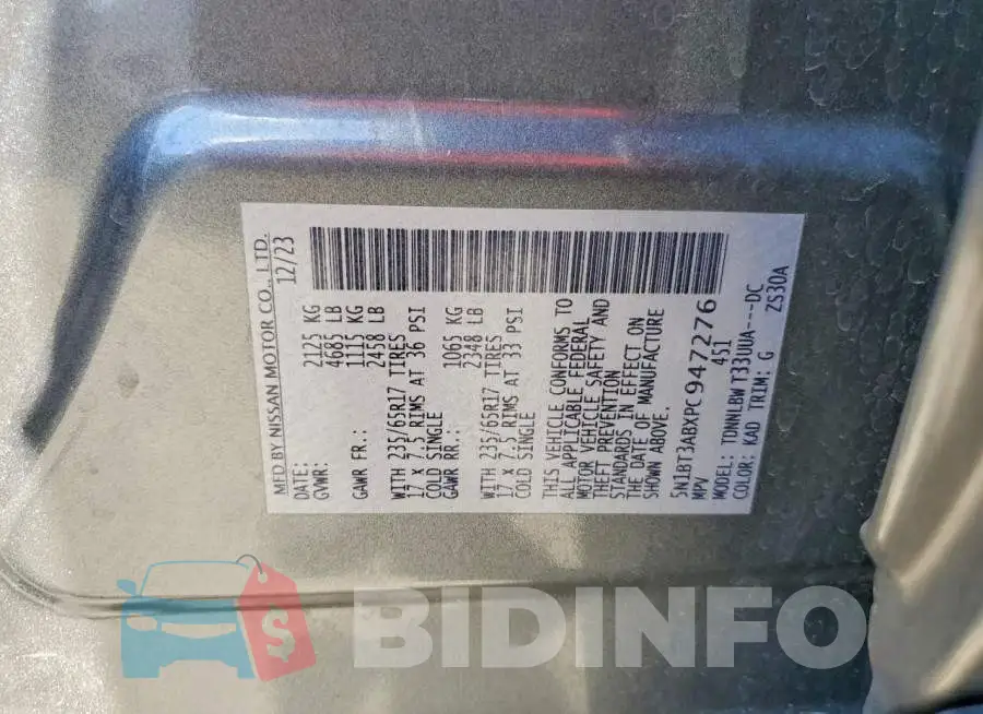5N1BT3ABXPC947276 Photo# 13
