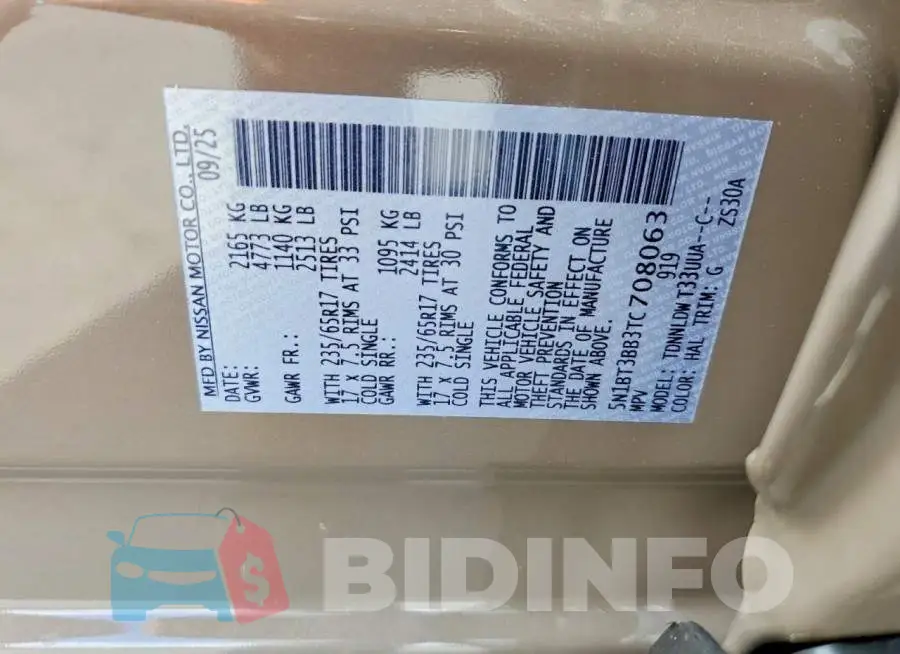 5N1BT3BB3TC708063 Photo# 13