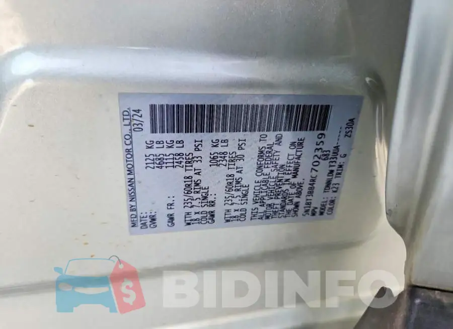 5N1BT3BB4RC702359 Photo# 13
