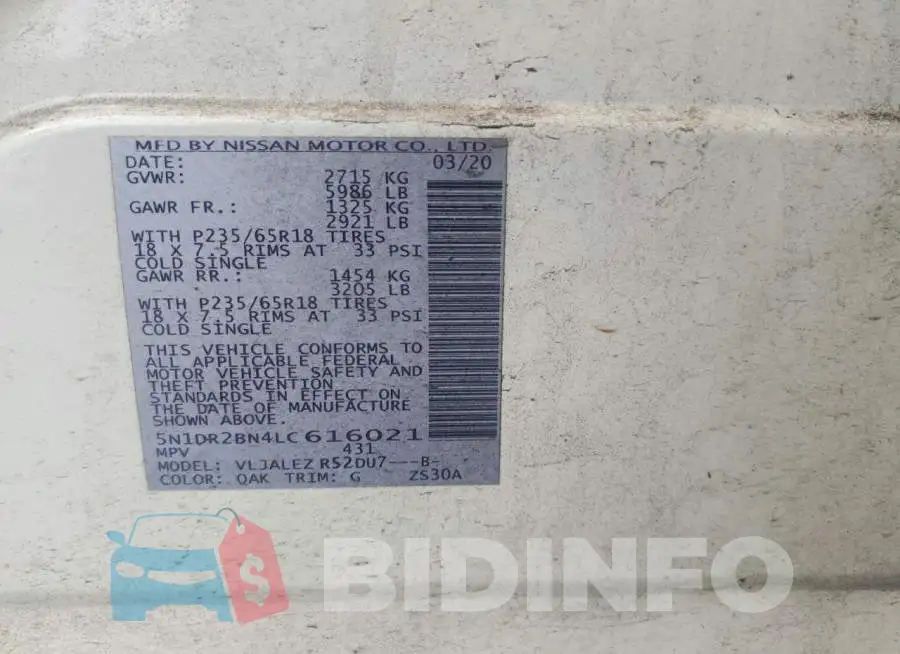 5N1DR2BN4LC616021 Photo# 13