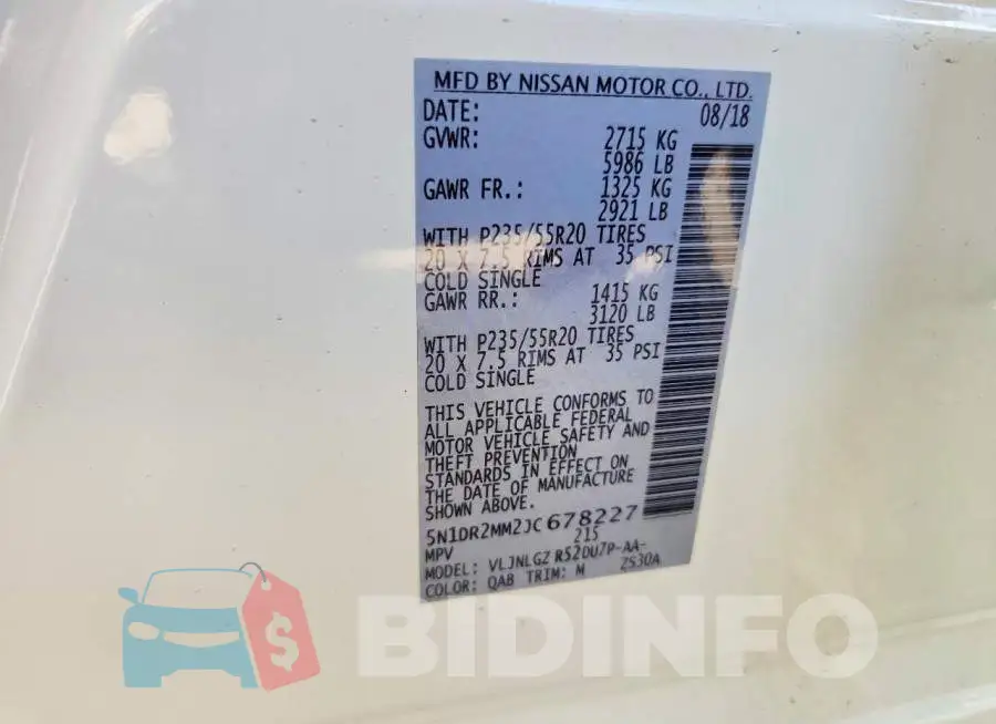 5N1DR2MM2JC678227 Photo# 13