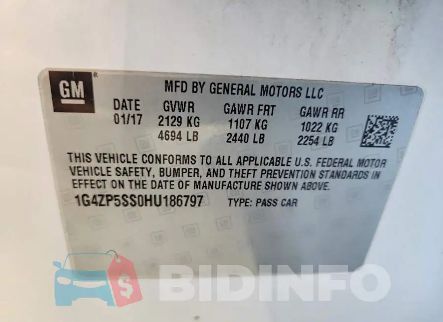 1G4ZP5SS0HU186797 Photo# 12