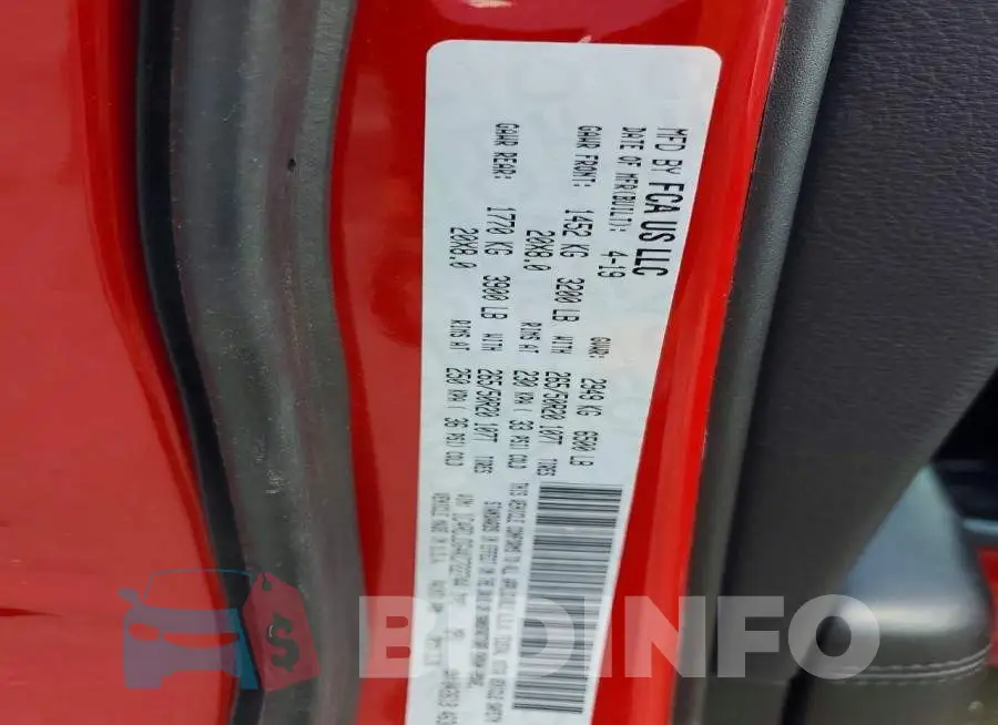 1C4RDJDG4KC722744 Photo# 14