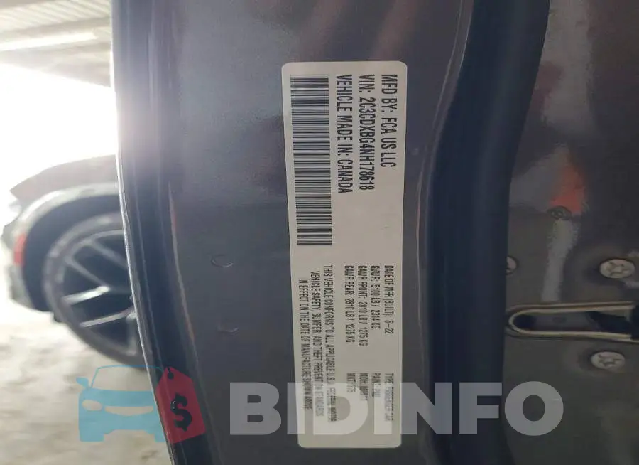 2C3CDXBG4NH178618 Photo# 12