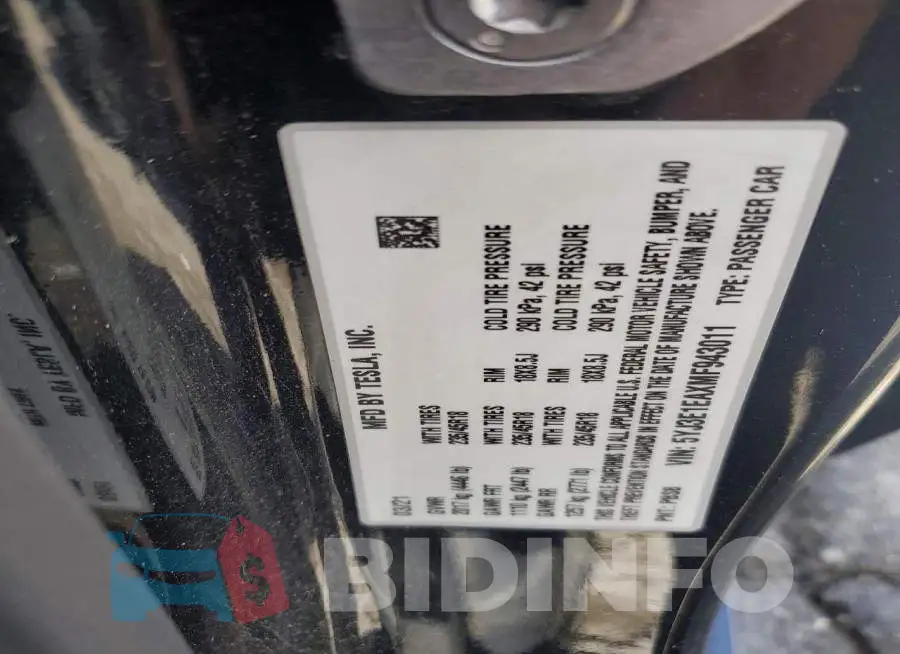 5YJ3E1EAXMF943011 Photo# 12