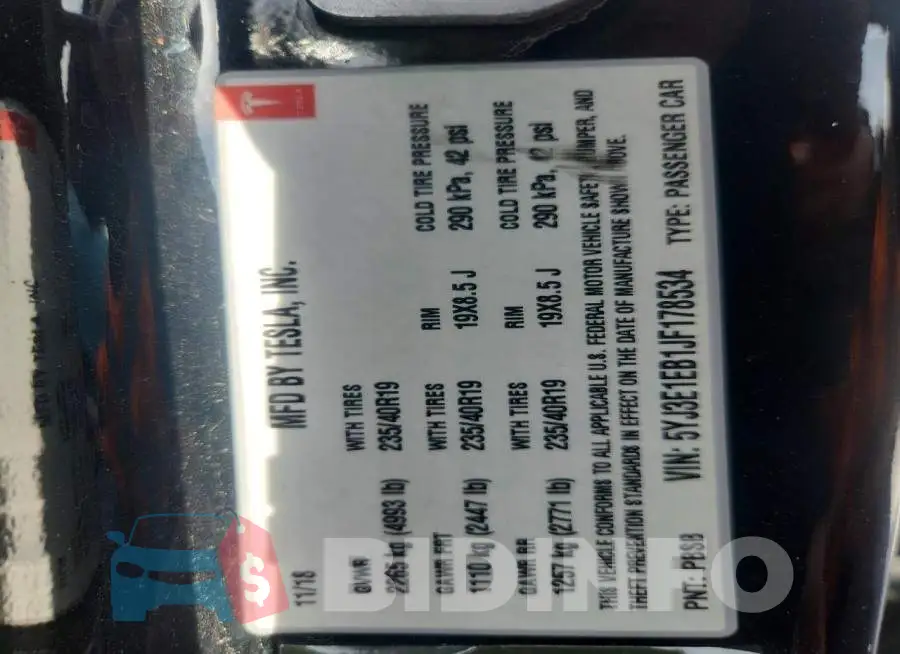 5YJ3E1EB1JF178534 Photo# 12