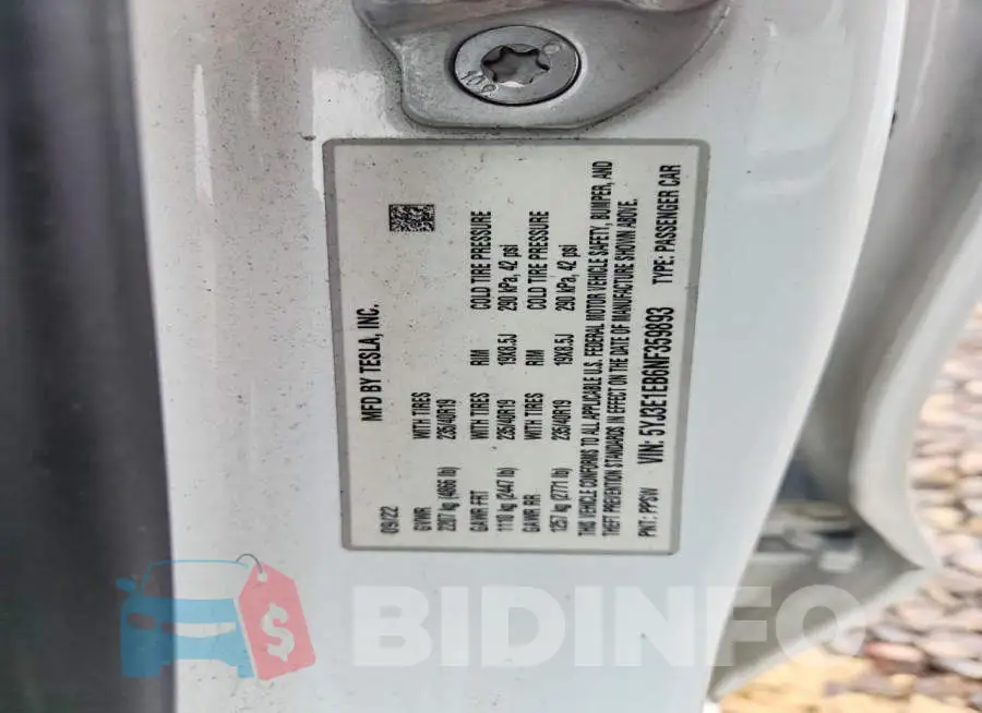 5YJ3E1EB6NF359893 Photo# 12