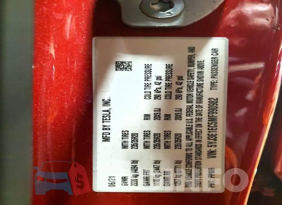 5YJ3E1EC5MF990982 Photo# 13
