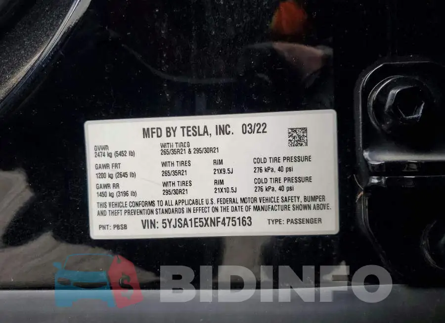 5YJSA1E5XNF475163 Photo# 12