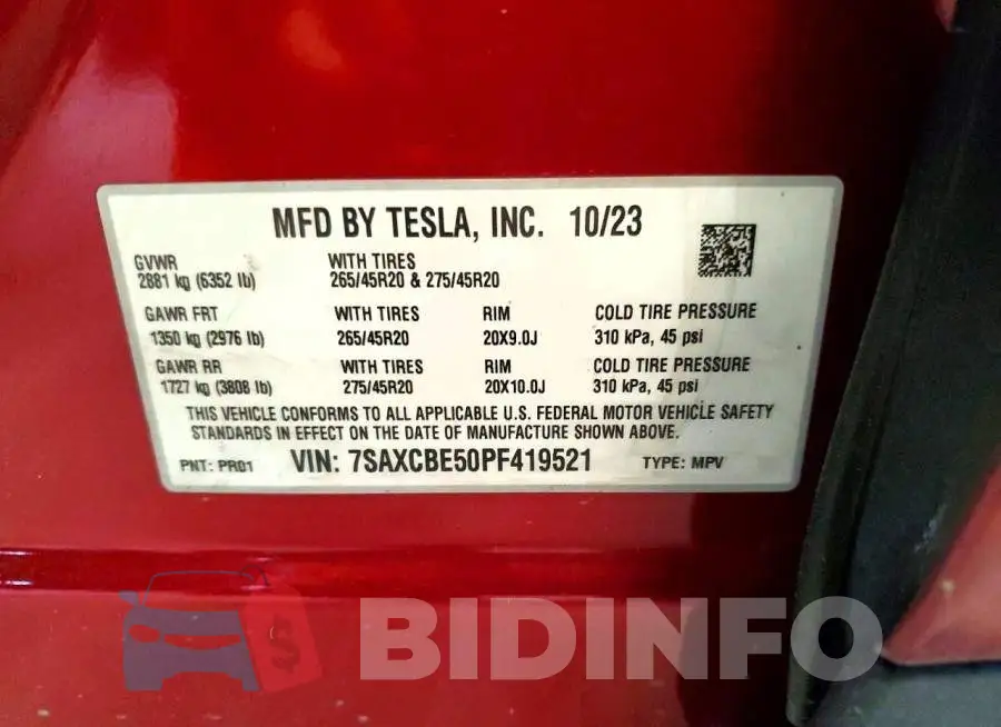 7SAXCBE50PF419521 Photo# 14