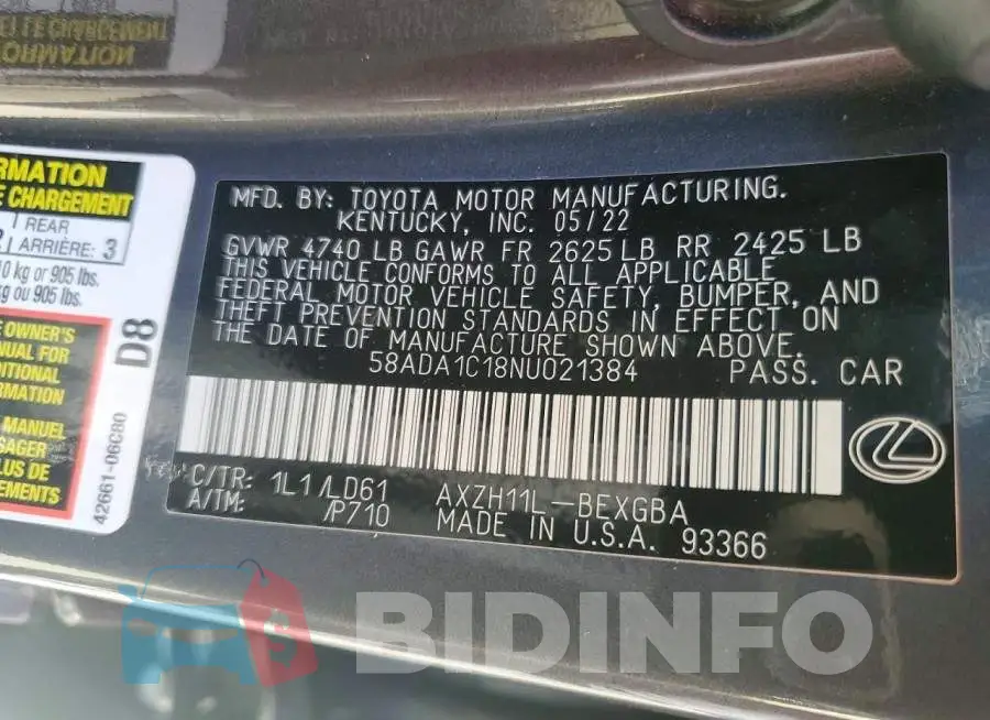 58ADA1C18NU021384 Photo# 12