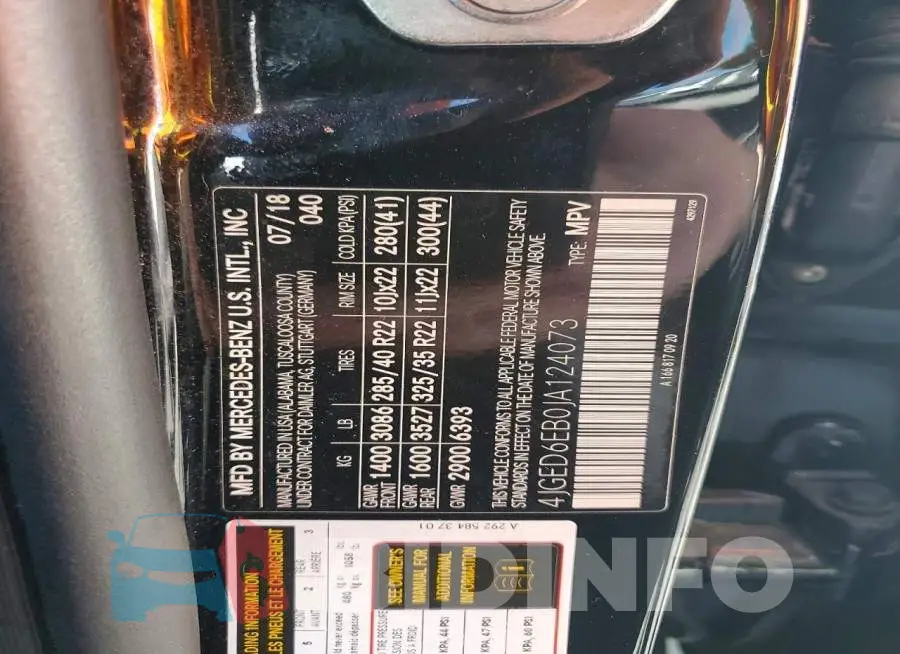 4JGED6EB0JA124073 Photo# 12