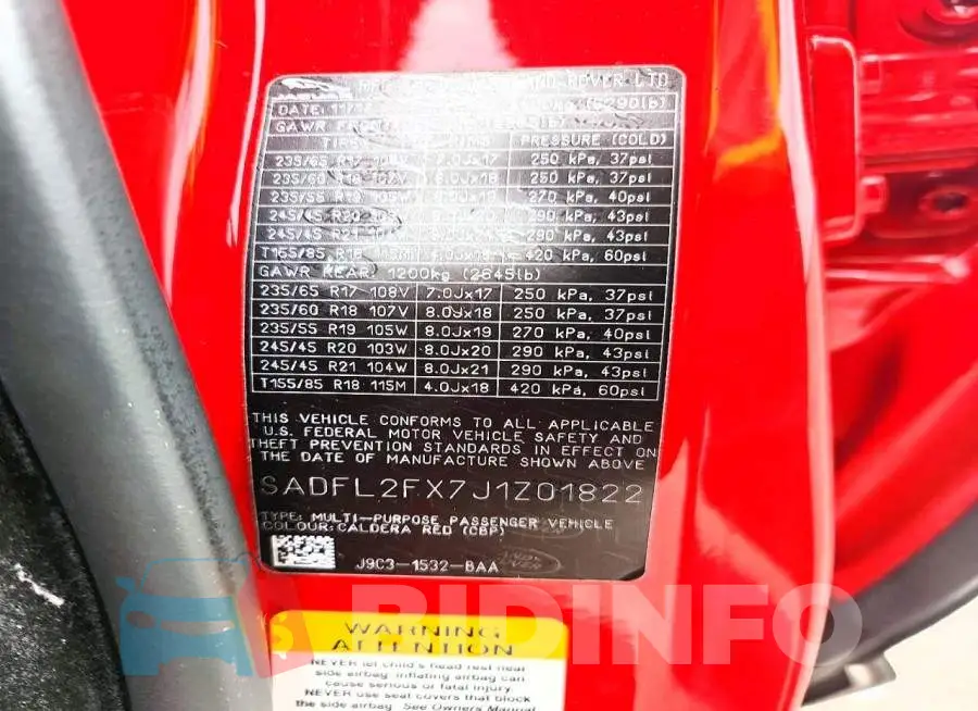 SADFL2FX7J1Z01822 Photo# 14