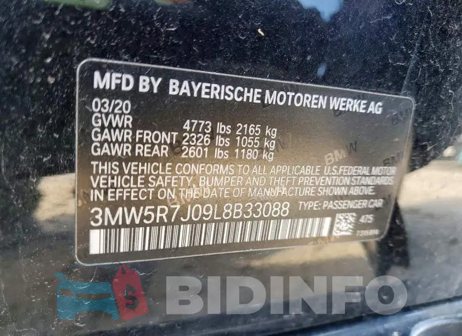3MW5R7J09L8B33088 Photo# 12