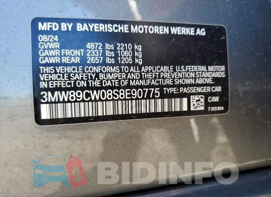3MW89CW08S8E90775 Photo# 12